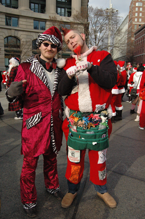 Pimp Santa and Punk Santa