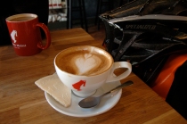 Cappuccino at Kafe Bohem